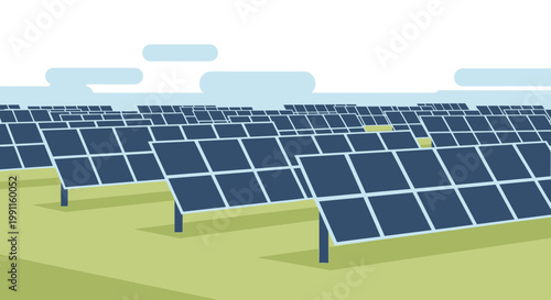 Expansive solar farm harnessing renewable energy, a smart and sustainable solution for future power generation