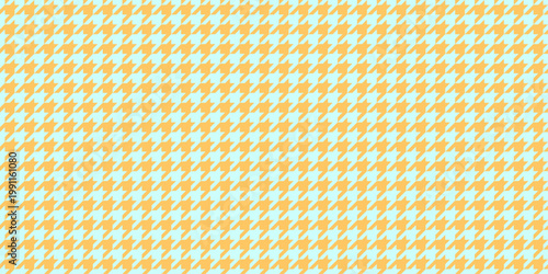Vibrant pastel yellow and light blue houndstooth pattern.  Perfect for fashion, textile, website backgrounds, or any project needing a sophisticated yet playful texture.