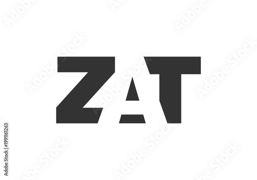 ZAT logo design. Initial letter Z A T bold font style for tech startups, consulting, corporate branding. Creative company name, headlines typography identity, trendy logotype.