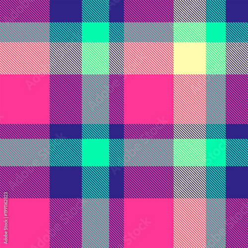 Contemporary tartan textile illustration balances precision with softness, offering versatile fabric visuals