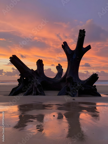 Driftwood Sculptural Sunset