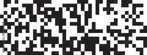 Abstract pixel pattern background. Square grid texture. Digital mosaic with dissolve effect. Fragmented dots transformation. Retro arcade game patten. Vector graphic illustration