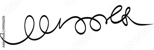 Thick organic cable swoosh with bold start and tapered end. Curvy flowing stroke suggests fast motion and is useful as dynamic divider, logo underline or abstract accent on posters.