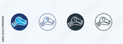 Paleontology Multiple Style Icon Collection