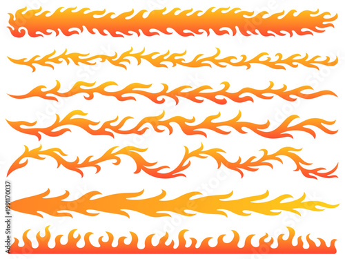 炎の飾りラインセット