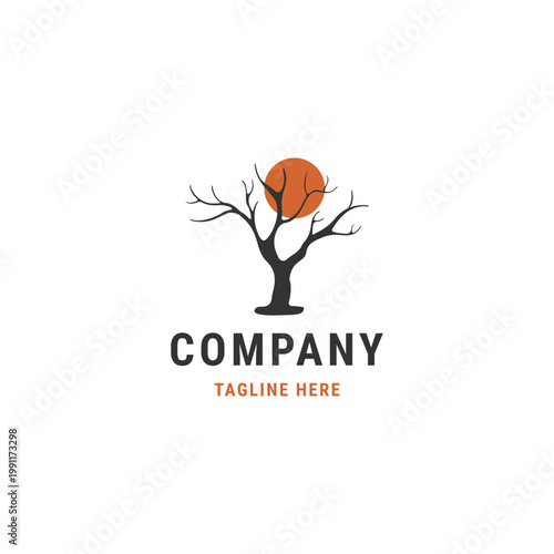 Tree logo design template