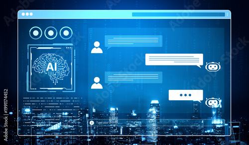 Foto A user interface of a conversational AI platform