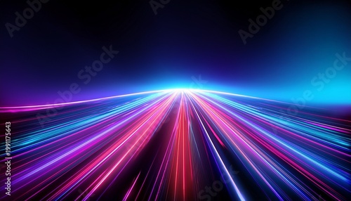 Abstract Background With Neon Glowing Lines