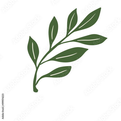 branch with green leaves