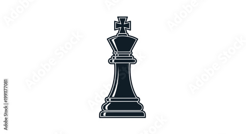 Black Chess Queen Piece Closeup.