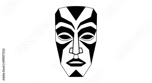 Tribal Face Mask Design Pattern.