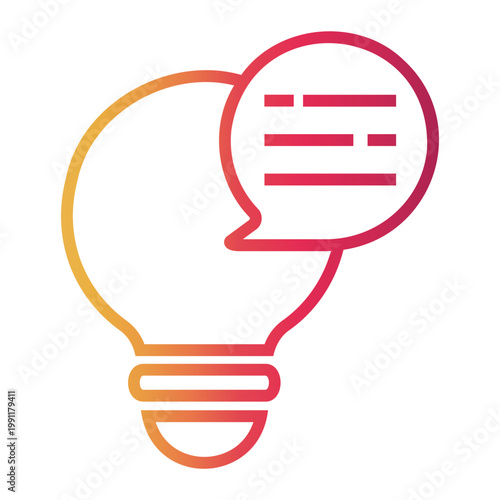 suggestion Line Gradient Icon