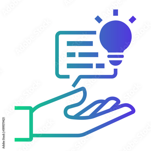 suggestion Line Gradient Icon