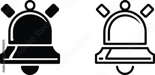 Cloche icons with serving dishes and steam rising up