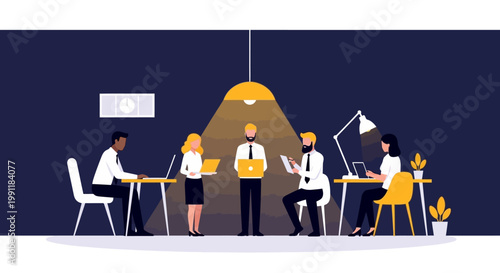 Business people in office meeting.