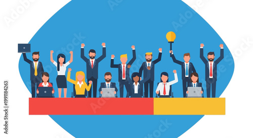 Business People Celebrate Success.