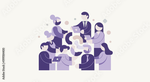 Business People in Meeting Discussion.