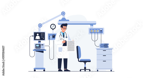 Doctor in Medical Office.