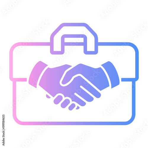 negotiation Line Gradient Icon