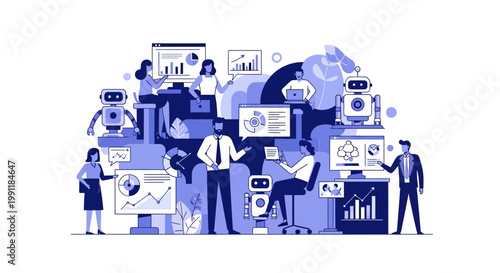 Business People Working With Technology.