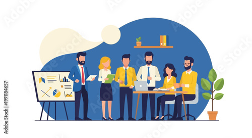 Diverse group of business people.