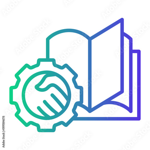 negotiation Line Gradient Icon