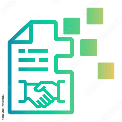 negotiation Line Gradient Icon