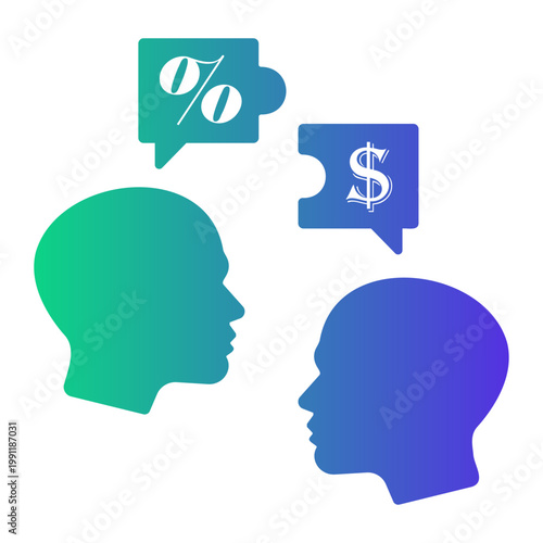 negotiation Gradient icon