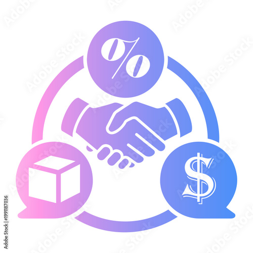 negotiation Gradient icon