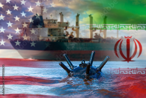 Obraz na plátně Maritime security, geopolitical tension