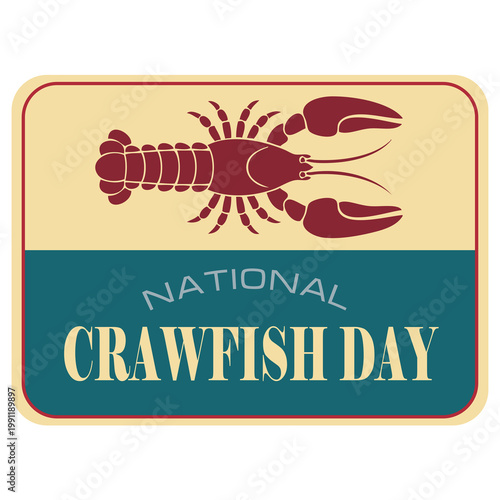 National Crawfish Day sticker