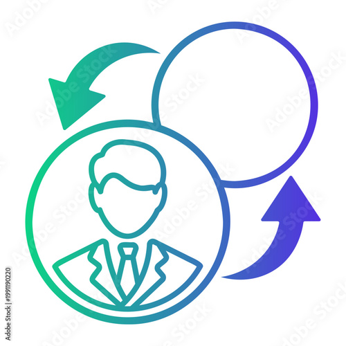 transition Line Gradient Icon