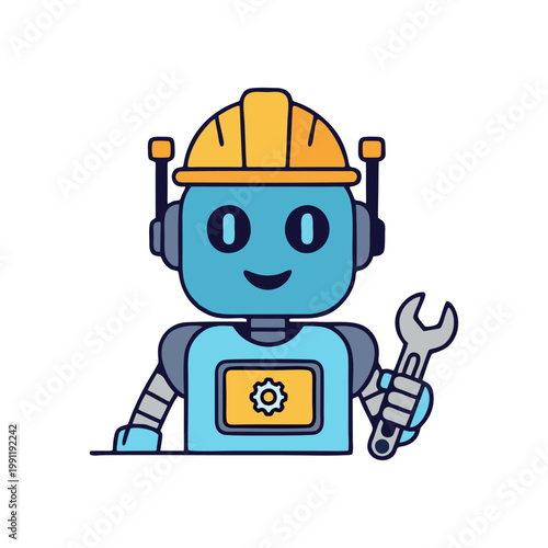 vector set of funny cartoon mechanic