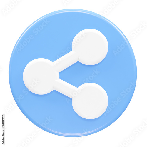 A blue and white logo on a black background representing connection and sharing