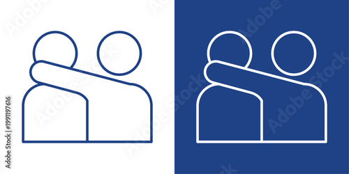 Compassion Blue And White Icon Style Collection