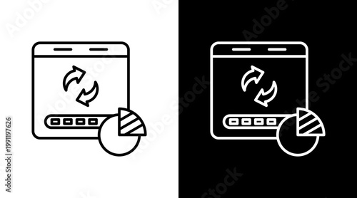 Minor Update Outline White Icon Set Design