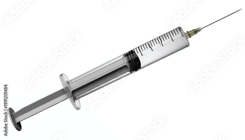 Medical syringe filled with liquid medical supplies health services injection medicine healthcare treatment hospital laboratory research