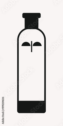 Luxe Glow Hydrating Facial Cream Logo with Bottle Silhouette and Text skincare beauty