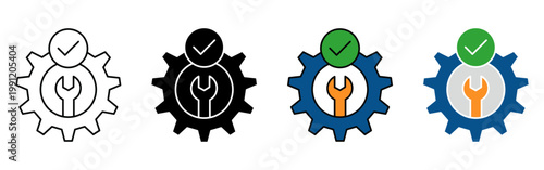 settings maintenance icon. settings maintenance icon for software update technical support and system optimization web interface