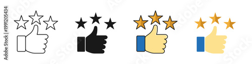 customer feedback rating icons. high quality rating and customer feedback icons for social media review and business recommendation