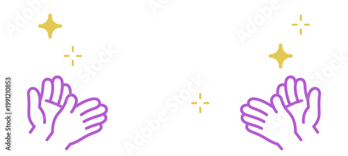 拍手で称える飾り枠