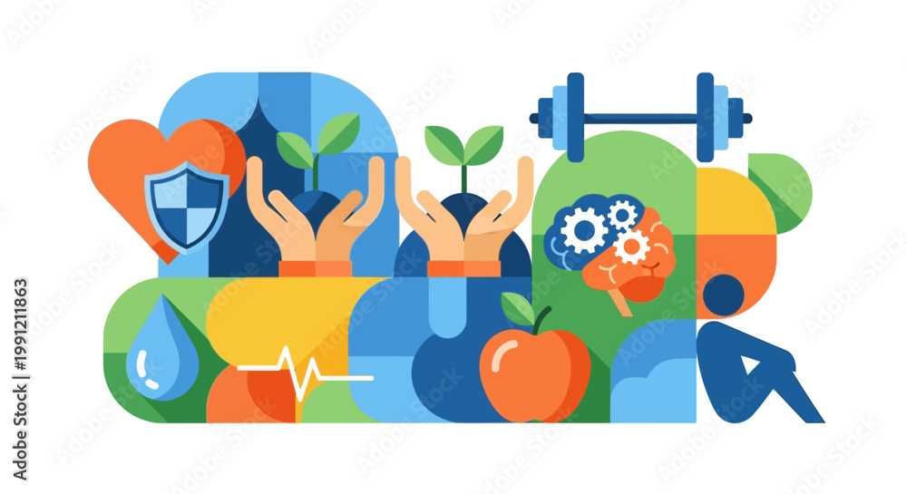 Obraz premium Healthy lifestyle and wellness concept.