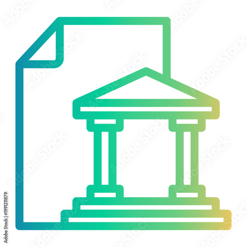 reconciliation Line Gradient Icon