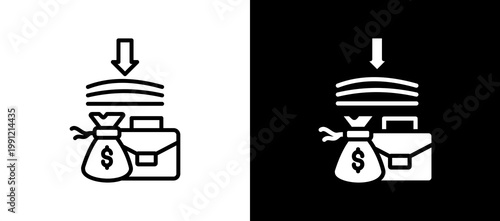 Business Resilience Icon Set In Black And White Filled Style Collection