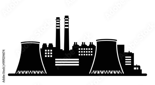 Industrial Power Plant Facility Structure.