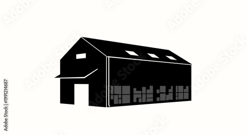 Large Barn Building Structure Architecture.