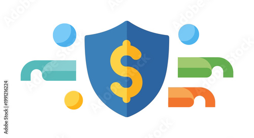 Shield with dollar sign symbol.