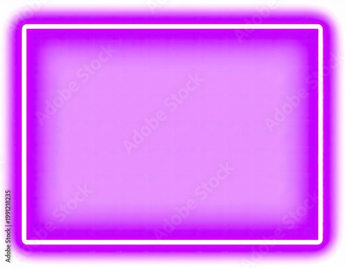 Bright, glowing purple and white rectangular frame