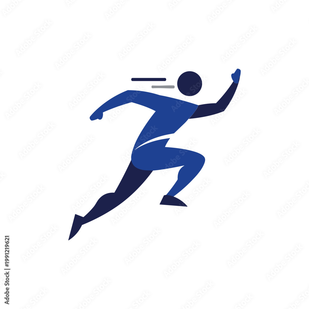 Obraz premium Dynamic Runner Icon: Speed, Motion, and Athleticism