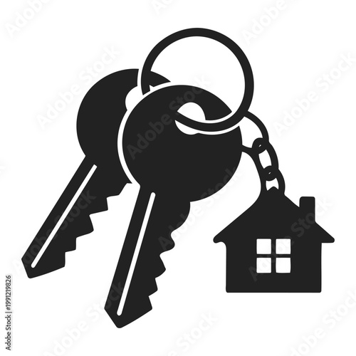 House Keyring with Home Charm
